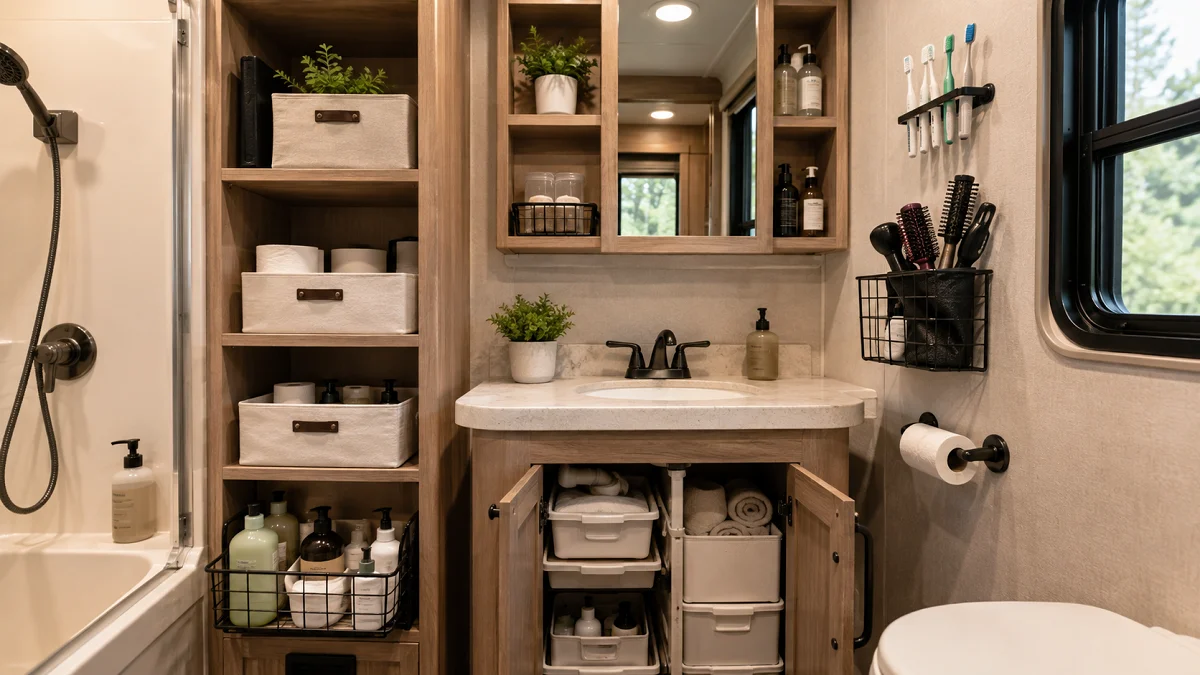 13 RV Bathroom Organization Ideas to Beat the Clutter