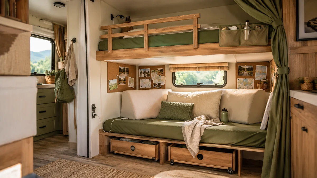 15 Clever RV Bunk Room Ideas for a Fun and Functional Camper