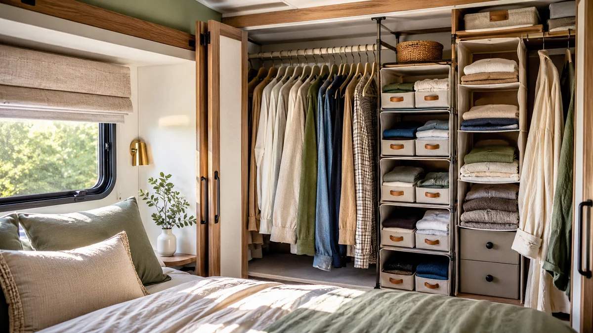 15 Simple RV Clothes Storage Ideas to Maximize Every Inch of Space