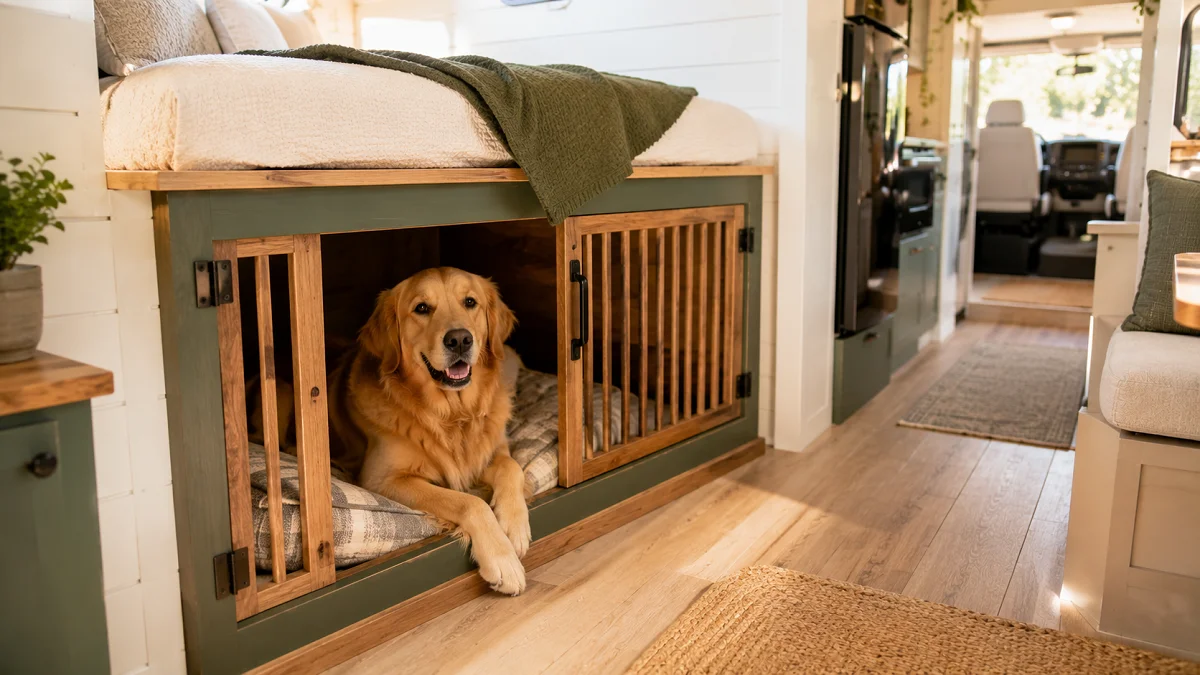 17 Smart RV Dog Crate Ideas for a Cozy, Pet-Friendly Rig