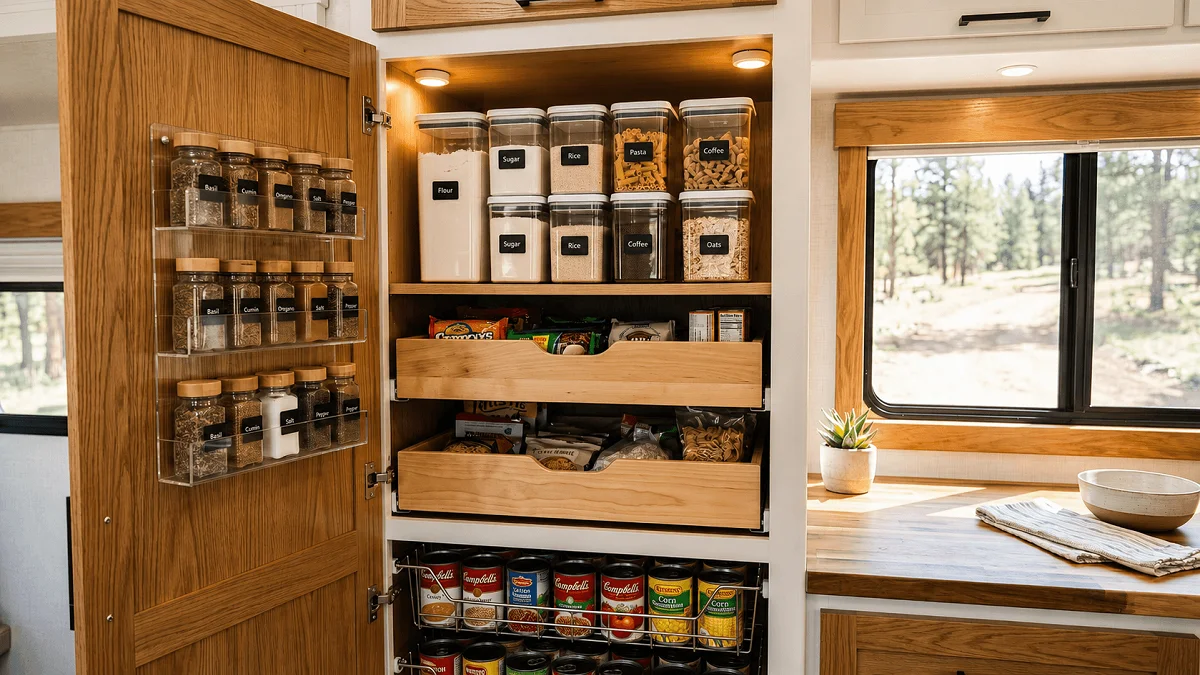 15 Genius RV Pantry Storage Ideas to Maximize Every Inch