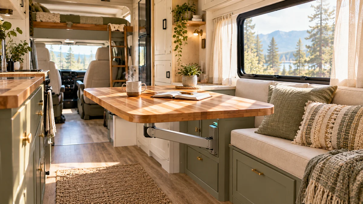21 RV Table Ideas to Reclaim Space and Fit Your Floor Plan